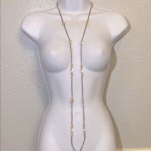 RACHEL Rachel Roy Gold and Brown Layered Necklace